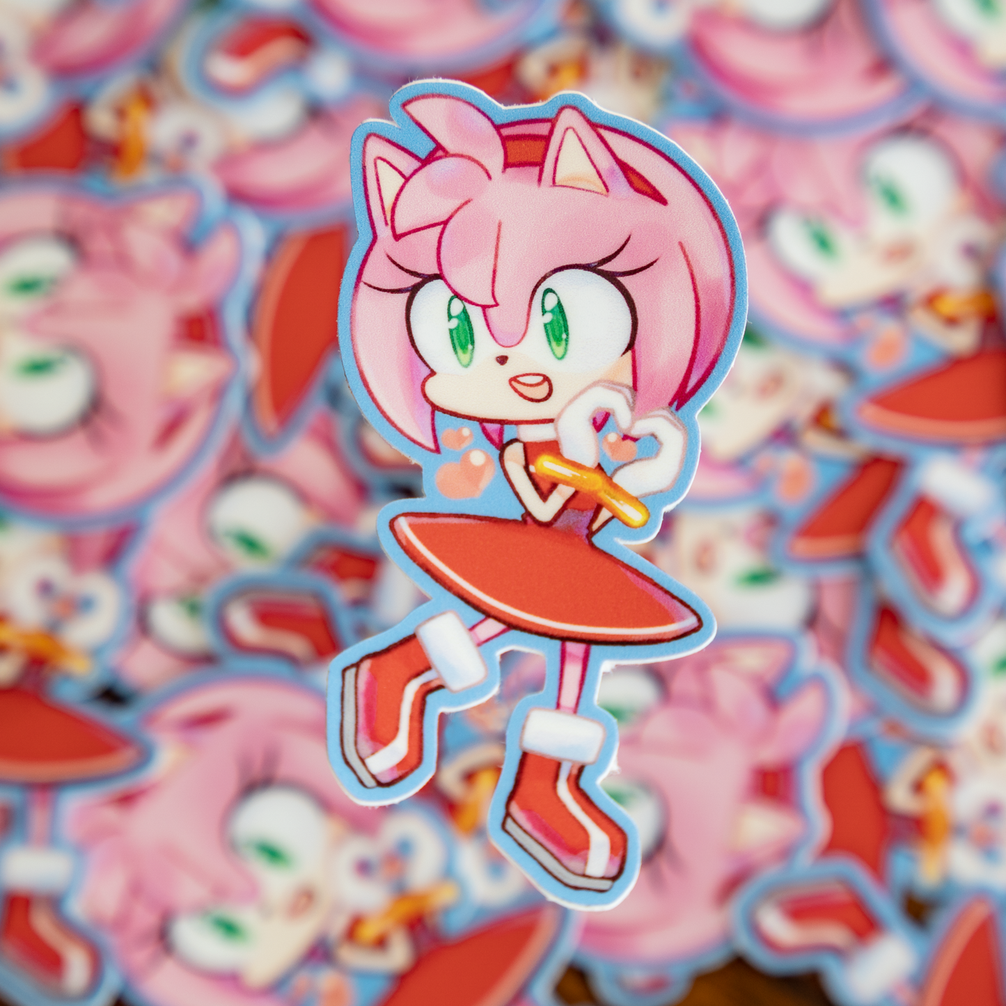 Amy Rose Heart Pose Sticker
