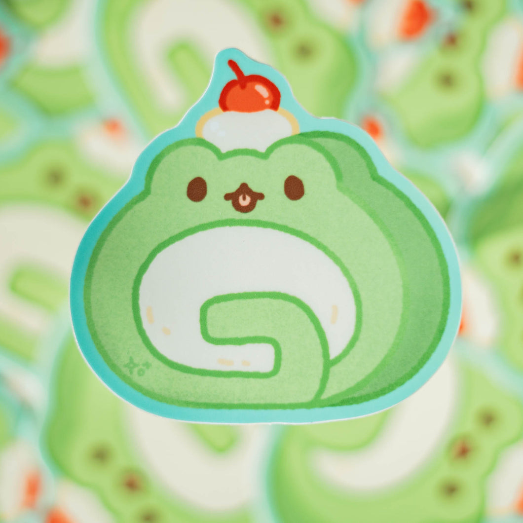 Froggy Cake Roll Sticker