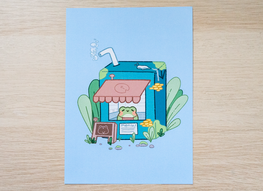 Juice Box Frog Print