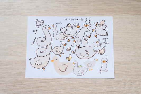 Goose Doodle Print