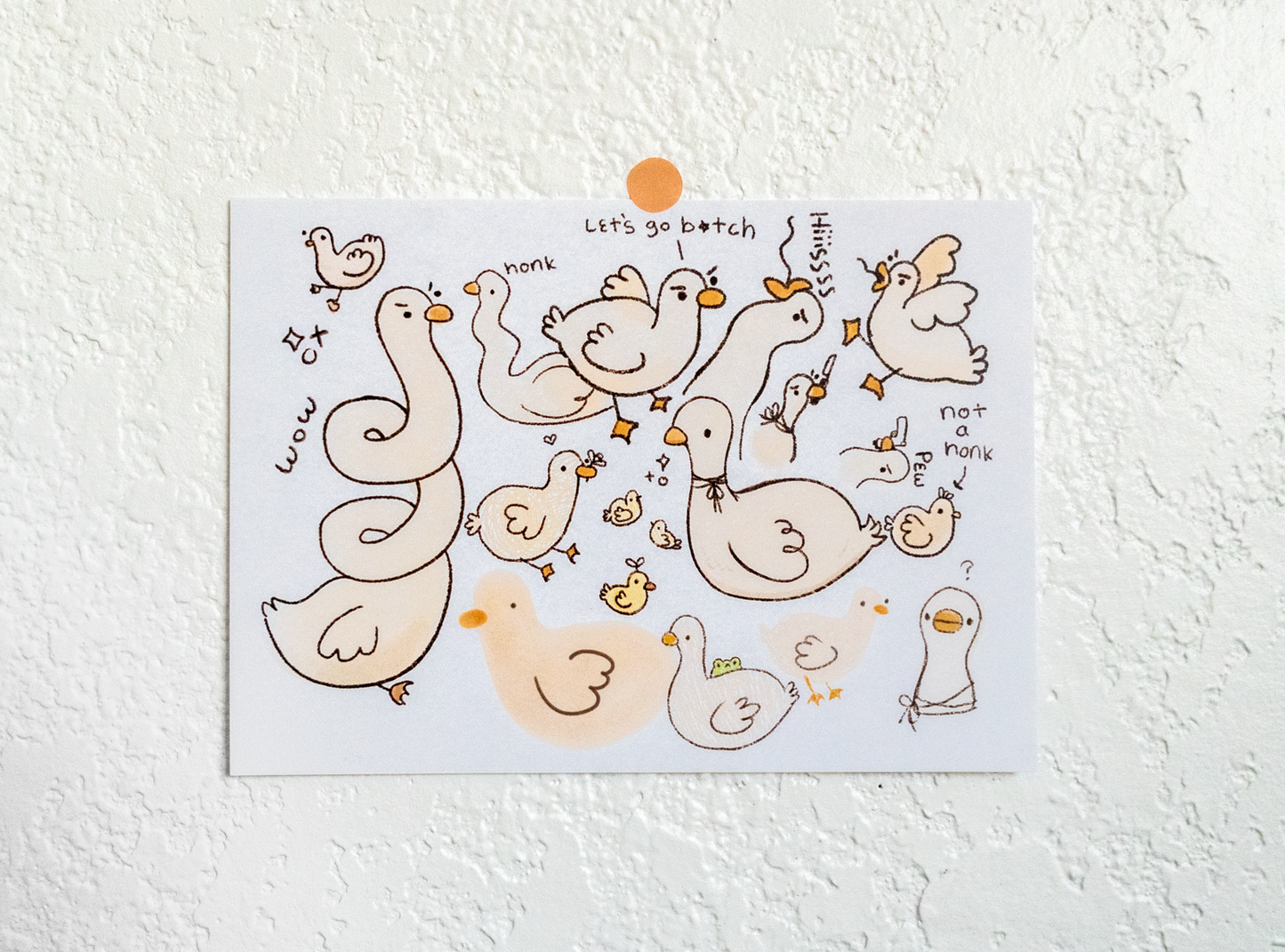 Goose Doodle Print