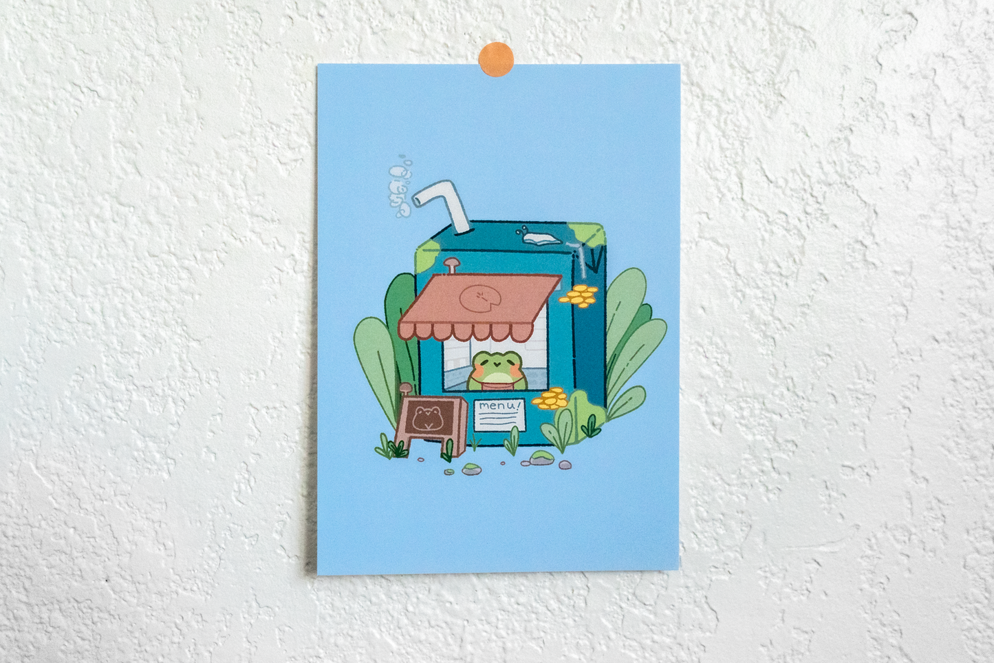 Juice Box Frog Print