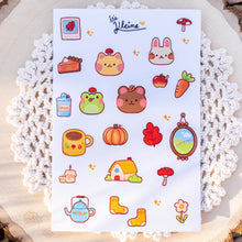 Load image into Gallery viewer, Cozy Fall Friends Sticker Sheet