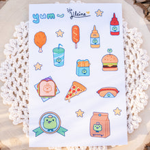 Load image into Gallery viewer, Fast Food Froggy Sticker Sheet