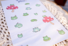 Load image into Gallery viewer, Tiny Frog Sticker Sheet