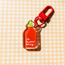 Load image into Gallery viewer, Spicy Baby Hot Sauce Acrylic Charm
