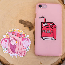 Load image into Gallery viewer, Pink Peony Flower Girl Sticker