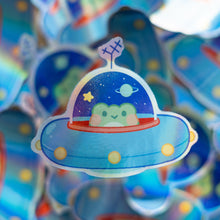 Load image into Gallery viewer, Holo Space Frog Die Cut Sticker