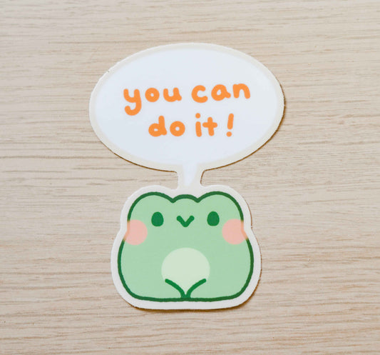 "You Can Do it" Froggy Sticker