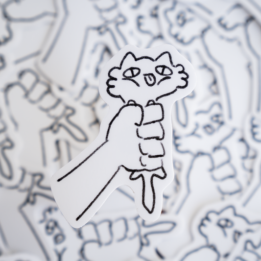 Grabbing Mugi Sticker