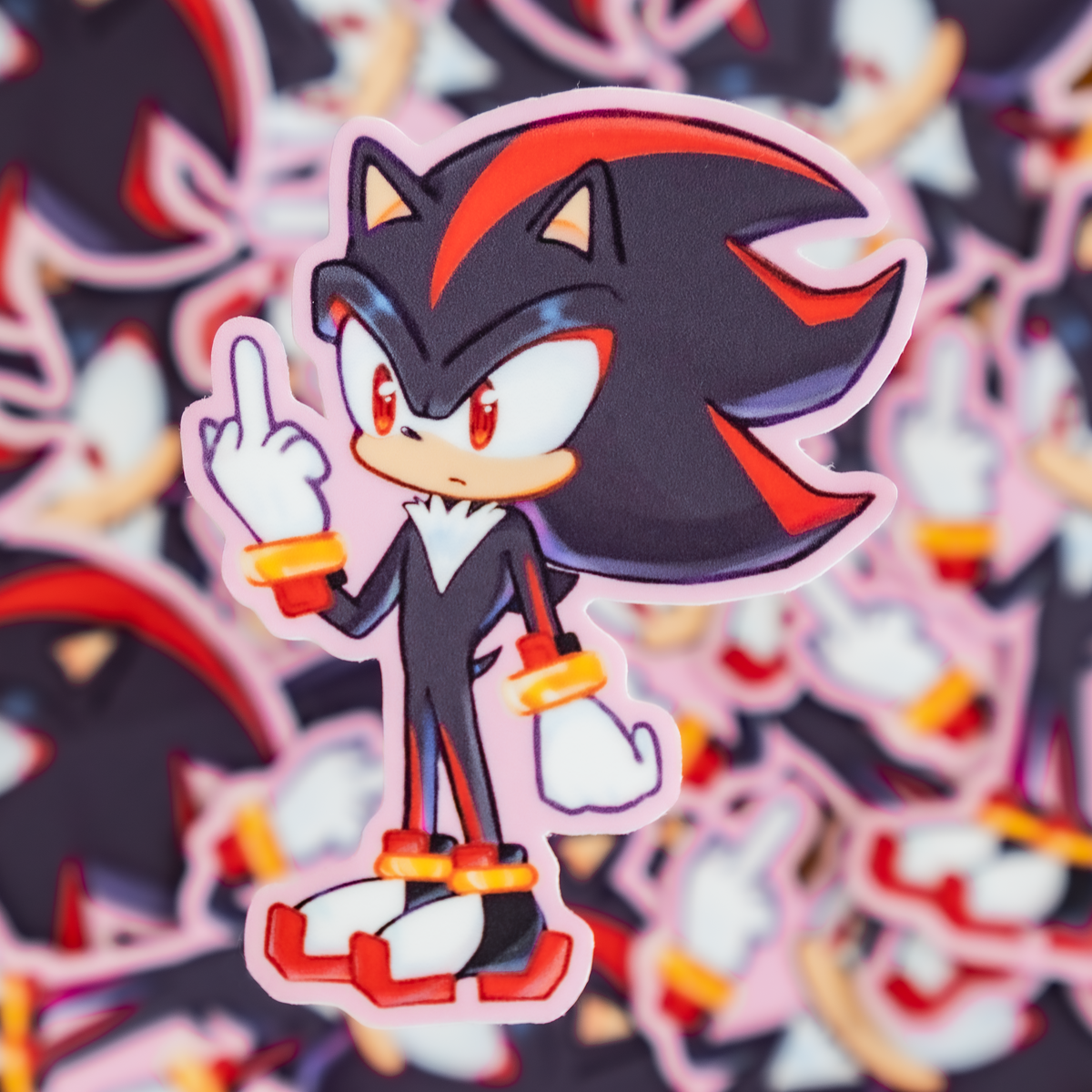 Shadow Figure Sticker Shadow The Hedgehog Flip Off Sticker – itskleine