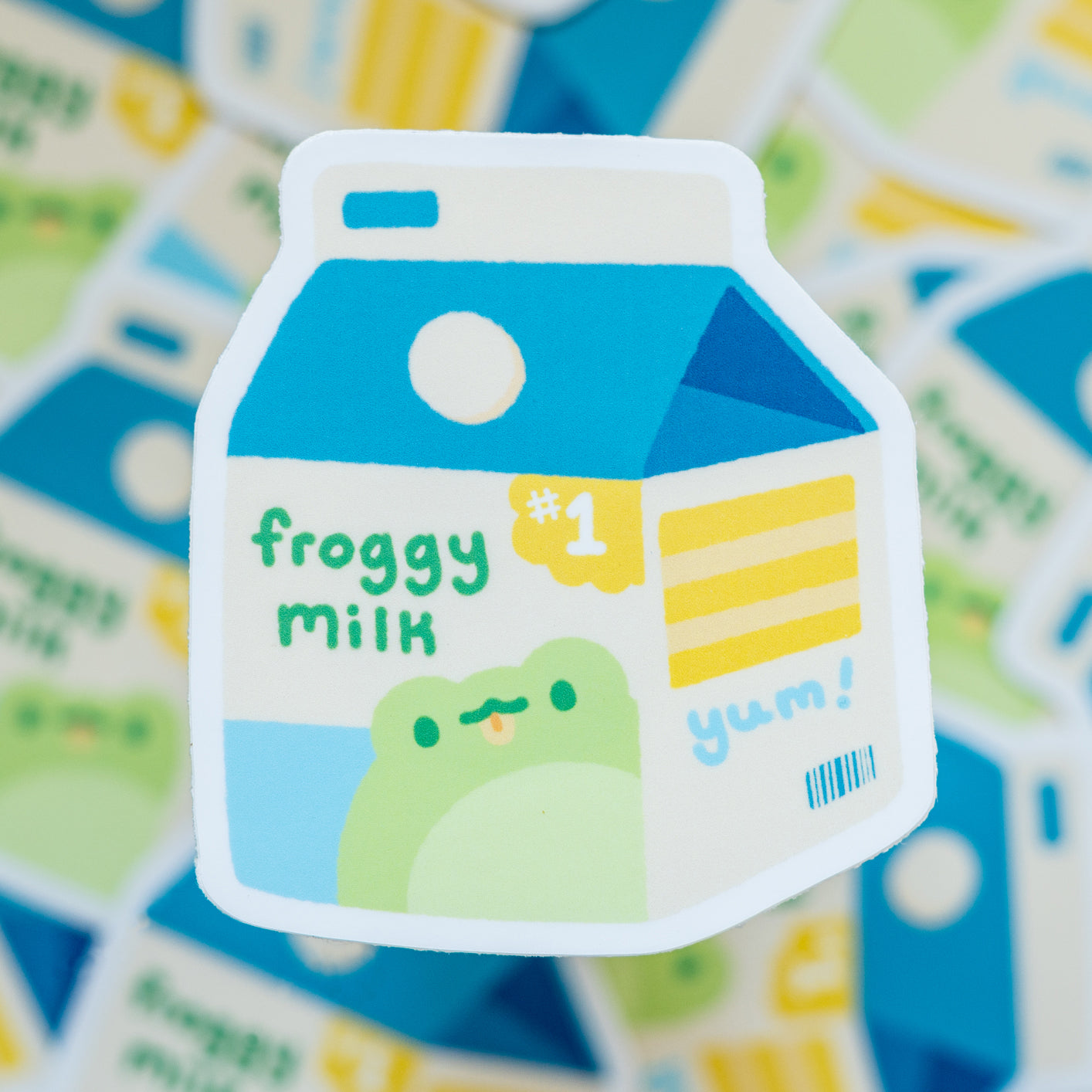 Froggy Milk Sticker