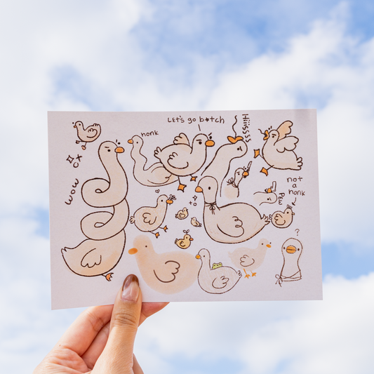 Goose Doodle Print