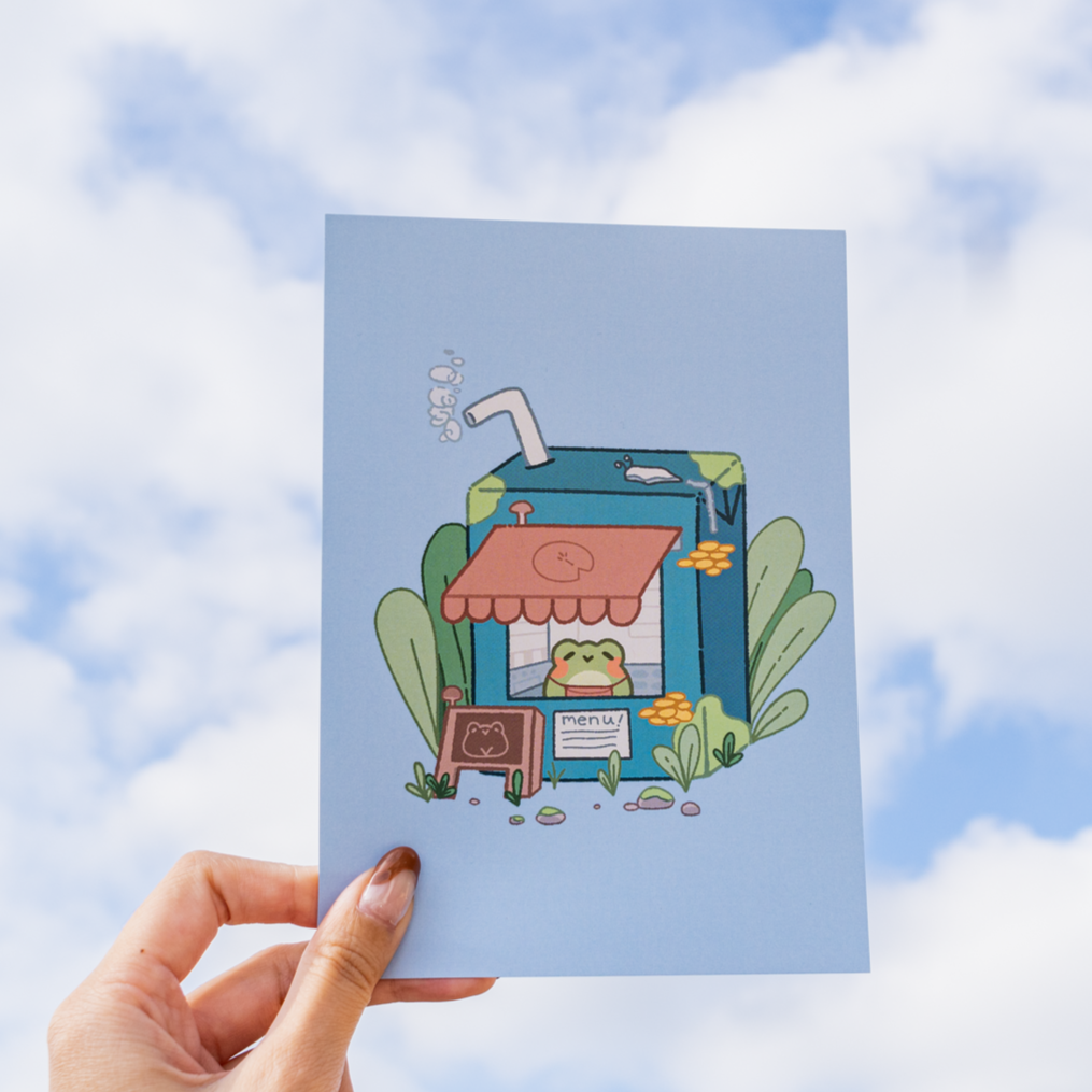 Juice Box Frog Print