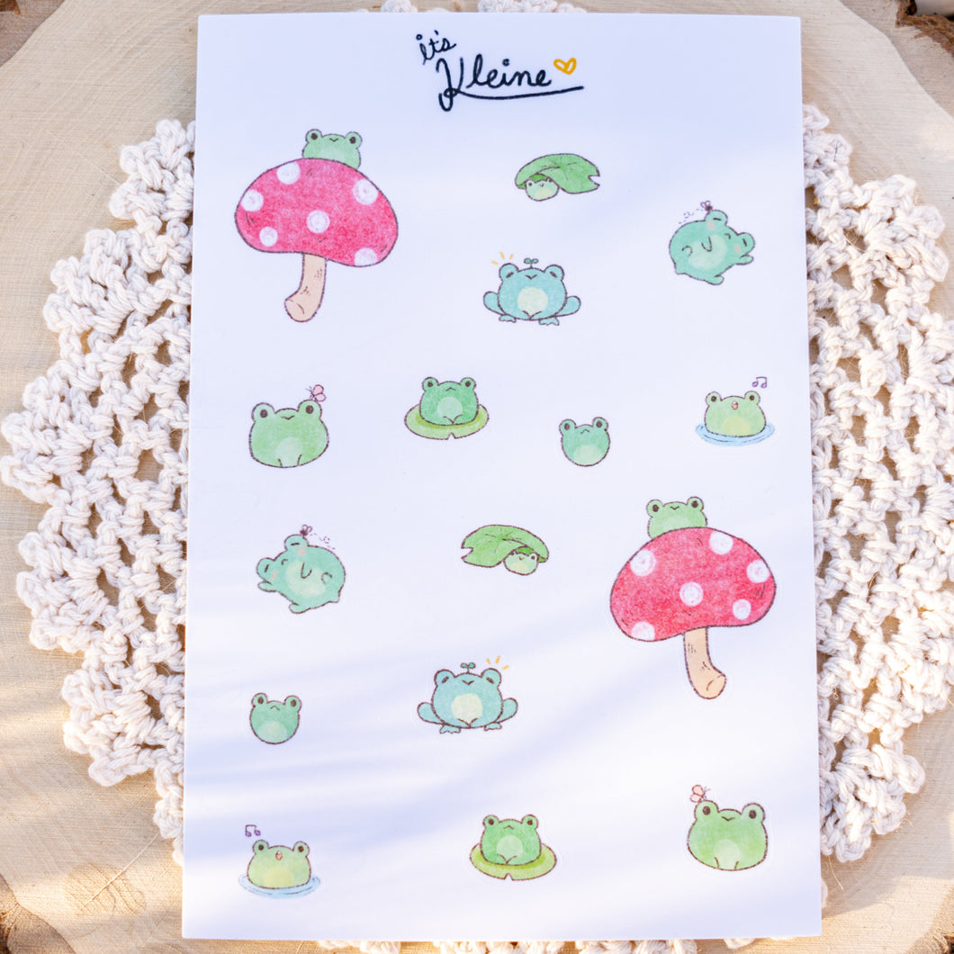 Tiny Frog Sticker Sheet