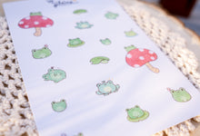 Load image into Gallery viewer, Tiny Frog Sticker Sheet
