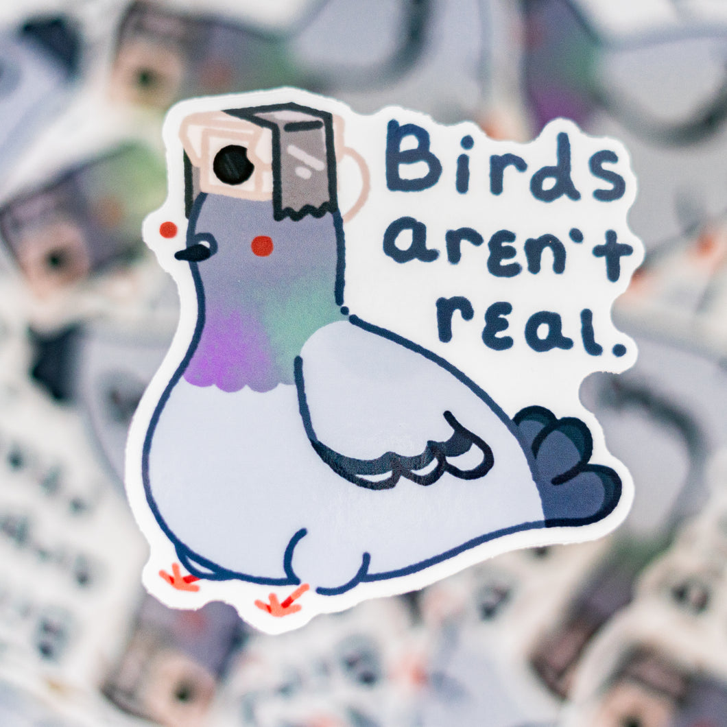 Birds Aren't Real Clear Die Cut Sticker
